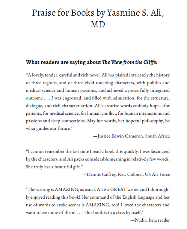 Autographed copy of The View from the Cliffs